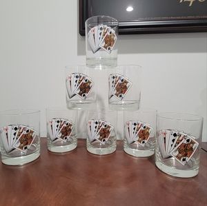 8 low ball poker glasses